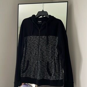 Express: Men’s Size L, Black Zip Up Hoodie